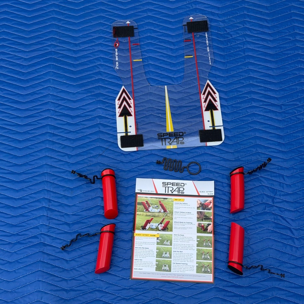 EyeLine Golf Speed Trap 2.0 Swing Trainer Alignment Aid Base Rods Tether Kit - Picture 3 of 8